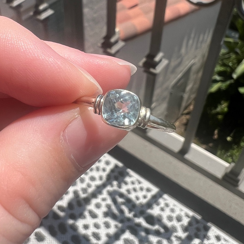Blue Topaz - Sterling Silver Ring